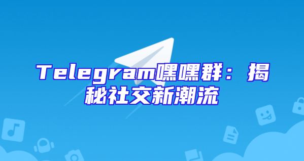 Telegram嘿嘿群：揭秘社交新潮流