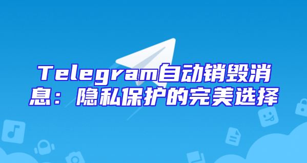 Telegram自动销毁消息：隐私保护的完美选择