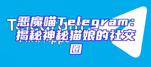 恶魔喵Telegram：揭秘神秘猫娘的社交圈