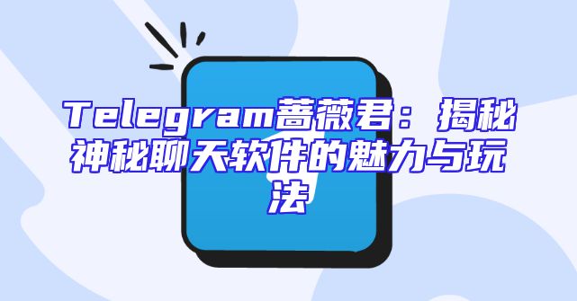 Telegram蔷薇君：揭秘神秘聊天软件的魅力与玩法