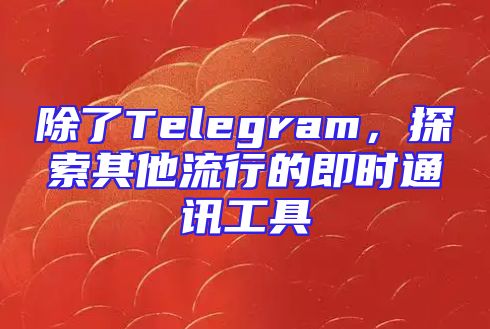 除了Telegram，探索其他流行的即时通讯工具