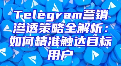 Telegram营销渗透策略全解析：如何精准触达目标用户