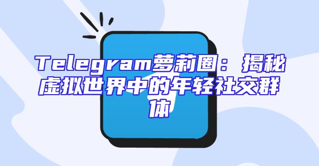Telegram萝莉圈：揭秘虚拟世界中的年轻社交群体
