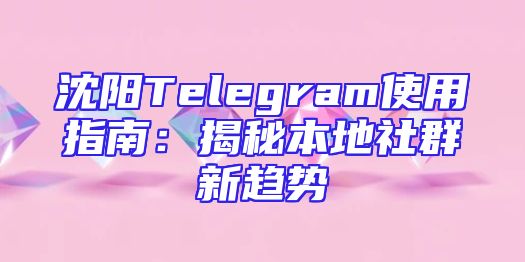 沈阳Telegram使用指南：揭秘本地社群新趋势