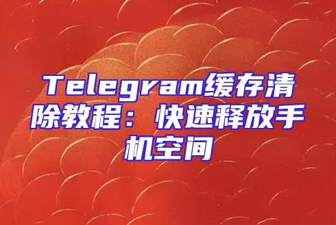 Telegram缓存清除教程：快速释放手机空间
