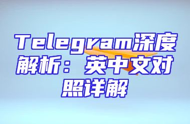 Telegram深度解析：英中文对照详解