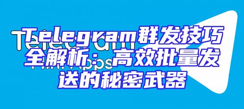 Telegram群发技巧全解析：高效批量发送的秘密武器