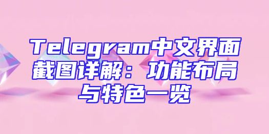 Telegram中文界面截图详解：功能布局与特色一览