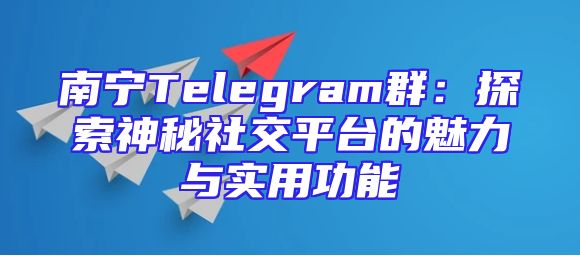 南宁Telegram群：探索神秘社交平台的魅力与实用功能