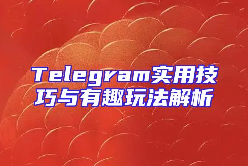 Telegram实用技巧与有趣玩法解析