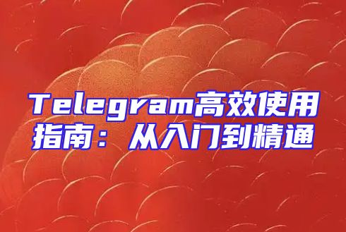 Telegram高效使用指南：从入门到精通