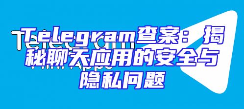Telegram查案：揭秘聊天应用的安全与隐私问题