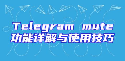 Telegram mute功能详解与使用技巧