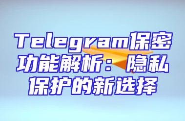 Telegram保密功能解析：隐私保护的新选择