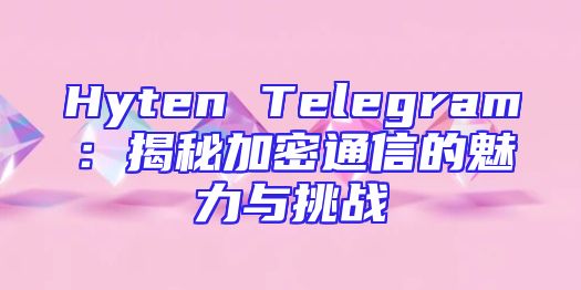 Hyten Telegram：揭秘加密通信的魅力与挑战