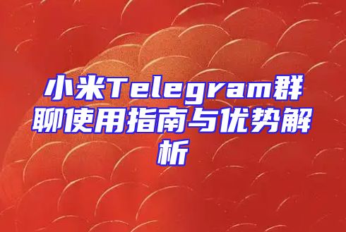 小米Telegram群聊使用指南与优势解析