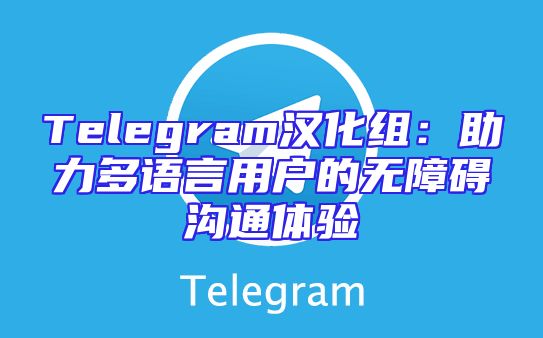 Telegram汉化组：助力多语言用户的无障碍沟通体验