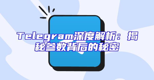 Telegram深度解析：揭秘参数背后的秘密