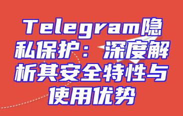 Telegram隐私保护：深度解析其安全特性与使用优势