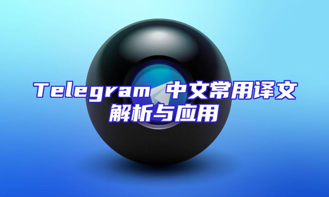 Telegram 中文常用译文解析与应用