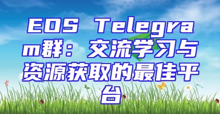 EOS Telegram群：交流学习与资源获取的最佳平台
