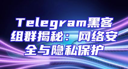 Telegram黑客组群揭秘：网络安全与隐私保护
