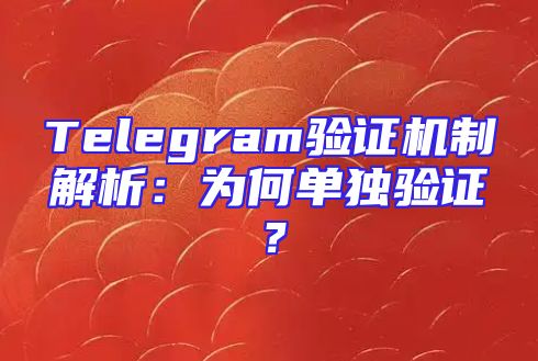 Telegram验证机制解析：为何单独验证？