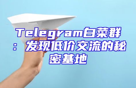 Telegram白菜群：发现低价交流的秘密基地