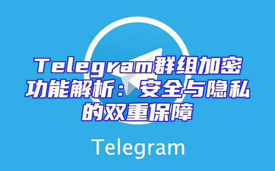Telegram群组加密功能解析：安全与隐私的双重保障