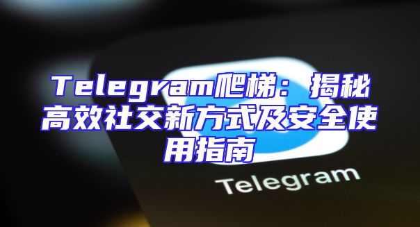 Telegram爬梯：揭秘高效社交新方式及安全使用指南