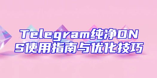 Telegram纯净DNS使用指南与优化技巧
