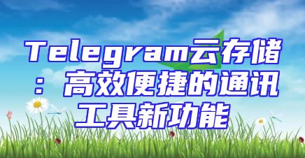 Telegram云存储：高效便捷的通讯工具新功能