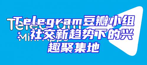 Telegram豆瓣小组：社交新趋势下的兴趣聚集地