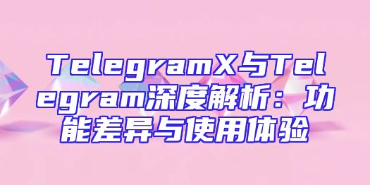 TelegramX与Telegram深度解析：功能差异与使用体验