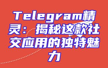 Telegram精灵：揭秘这款社交应用的独特魅力