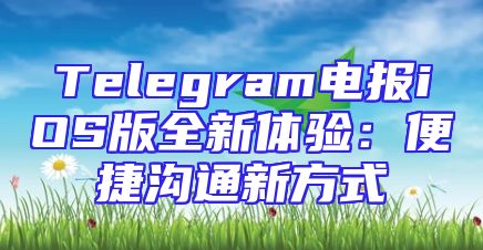 Telegram电报iOS版全新体验：便捷沟通新方式