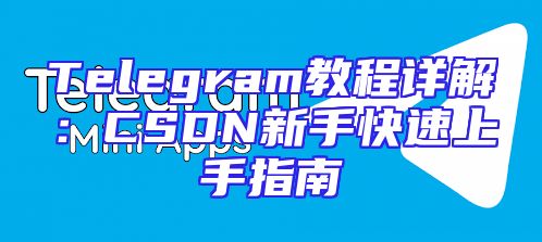 Telegram教程详解：CSDN新手快速上手指南