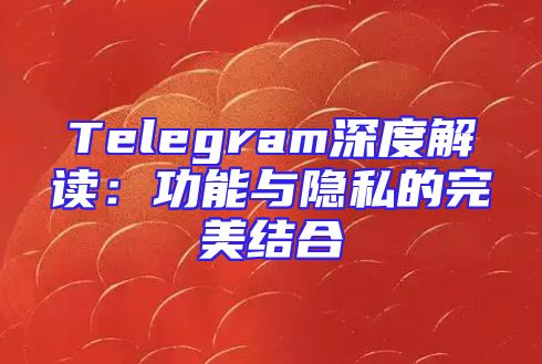 Telegram深度解读：功能与隐私的完美结合