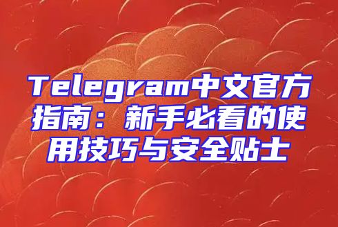 Telegram中文官方指南：新手必看的使用技巧与安全贴士