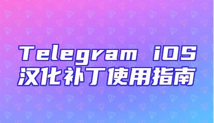 Telegram iOS汉化补丁使用指南