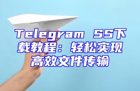 Telegram SS下载教程：轻松实现高效文件传输