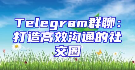 Telegram群聊：打造高效沟通的社交圈