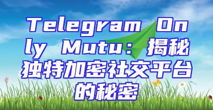 Telegram Only Mutu：揭秘独特加密社交平台的秘密