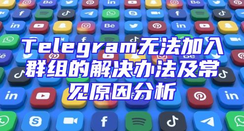 Telegram无法加入群组的解决办法及常见原因分析