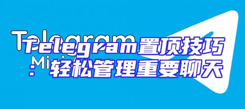 Telegram置顶技巧：轻松管理重要聊天