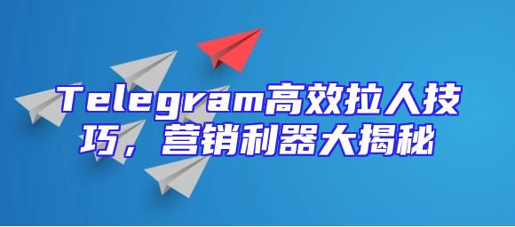 Telegram高效拉人技巧，营销利器大揭秘