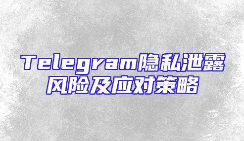 Telegram隐私泄露风险及应对策略