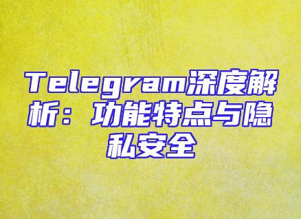 Telegram深度解析：功能特点与隐私安全