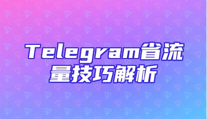 Telegram省流量技巧解析