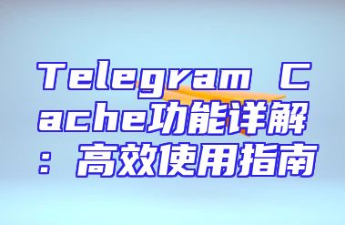 Telegram Cache功能详解：高效使用指南
